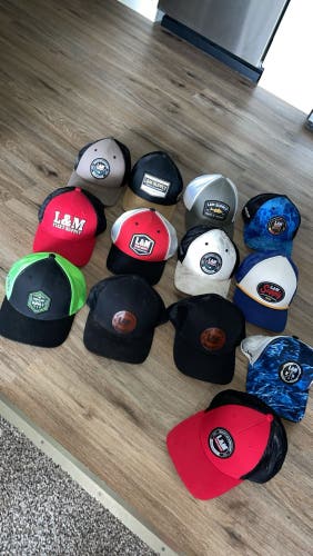 Lot of 13 L&M Fleet Supply Hats WORN OFFERS