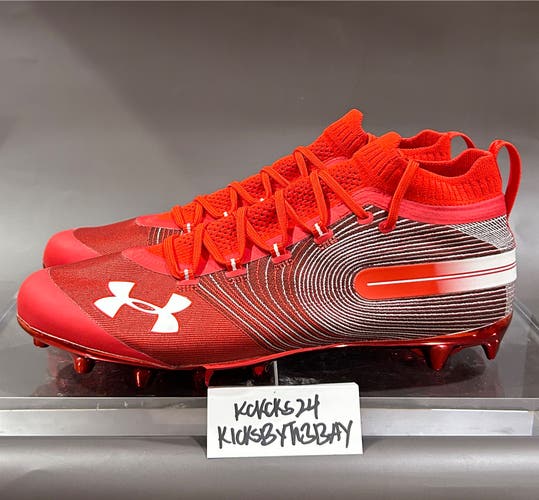 Under Armour Spotlight MC Football Cleats Red Size 14 Mens 3021418-601