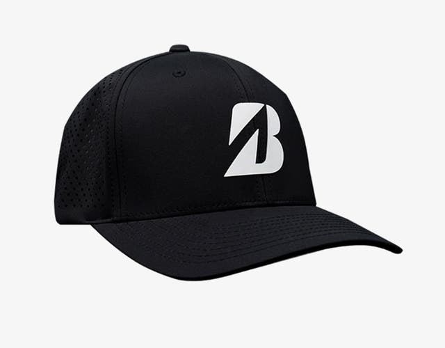 NEW Bridgestone Tour Vented Black Adjustable Hat/Cap