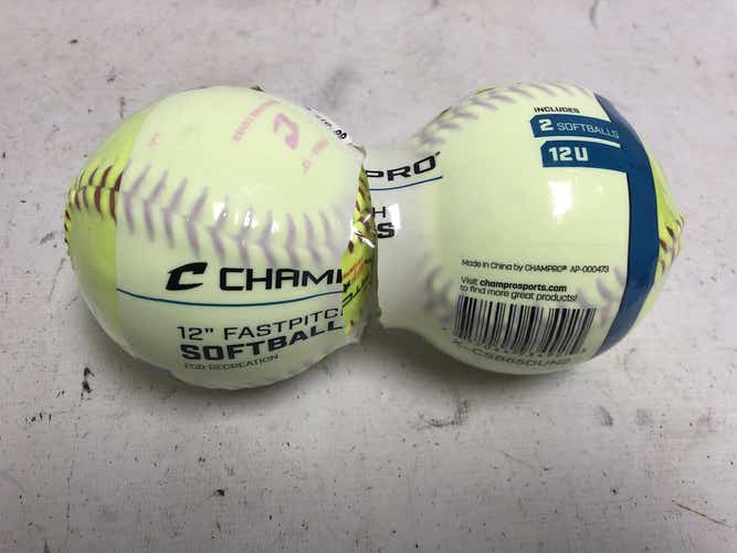 Used Champro Fp 12" Softball 2pk