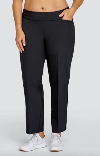 Tail White Label Golf Pant Women's 14 Black 28" Inseam Pull On Ankle
