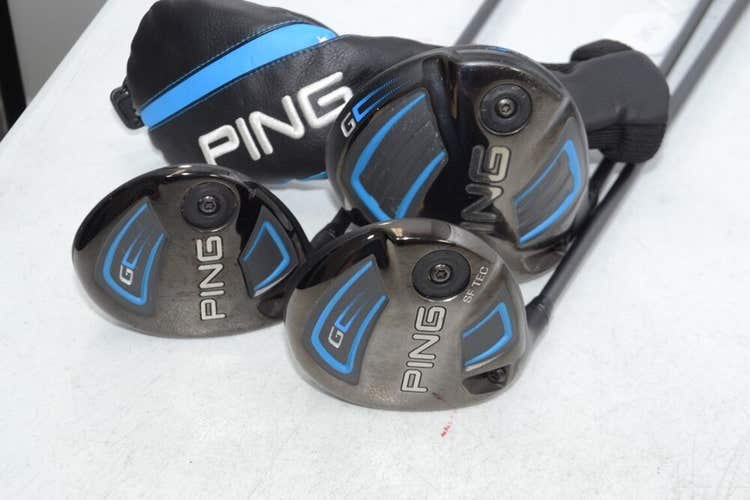 LEFT HANDED Ping G Series 9* Driver, 3 and 5 Fairway Woods Set Regular  #175041