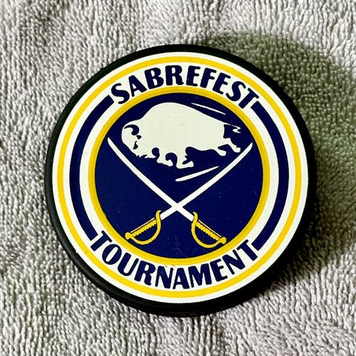 Vintage Buffalo Sabres SabreFest Tournament Hockey Puck