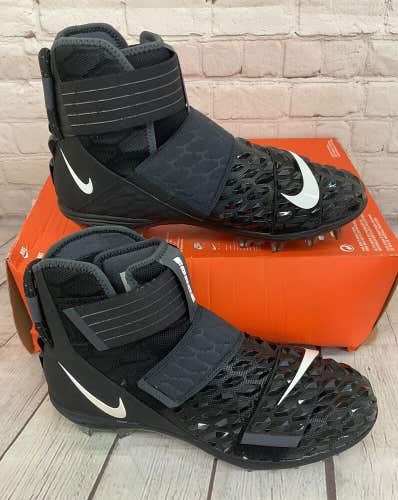 Nike Force Savage Elite 2 TD Men's Football Shoes Black White Anthracite US 10.5