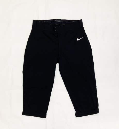 Nike Vapor Select Softball 3/4 Game Pant Women's L XL Black Knickers AV6718