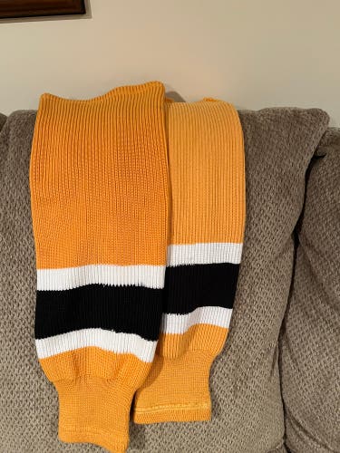 Boston Bruins Striping Senior Socks 28"