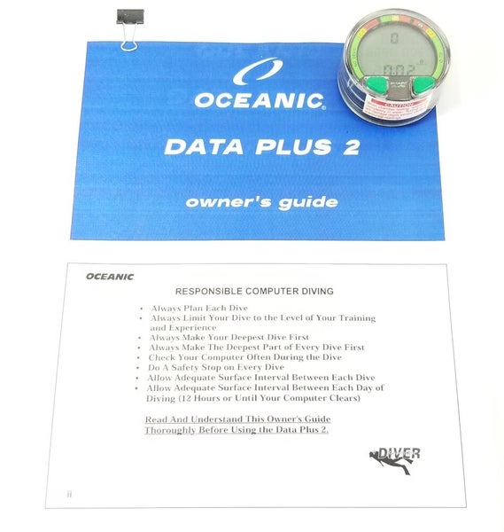 Oceanic Data Plus 2 Air & Nitrox Puck Module Scuba Dive Computer #4615 ...