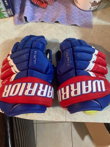 Red blue Hockey gloves