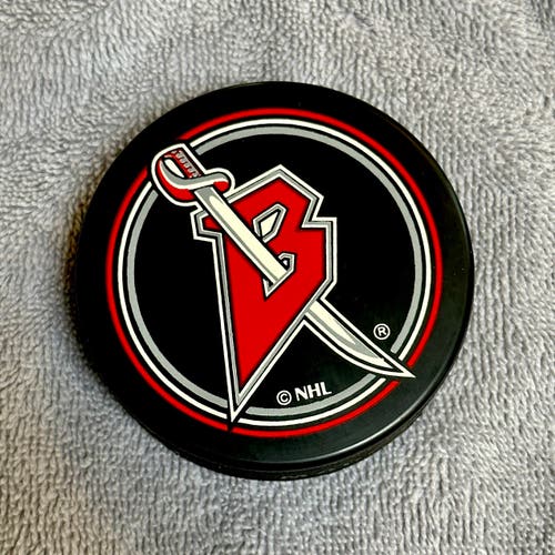 Vintage Buffalo Sabres NHL Hockey Puck (B Sword Logo)