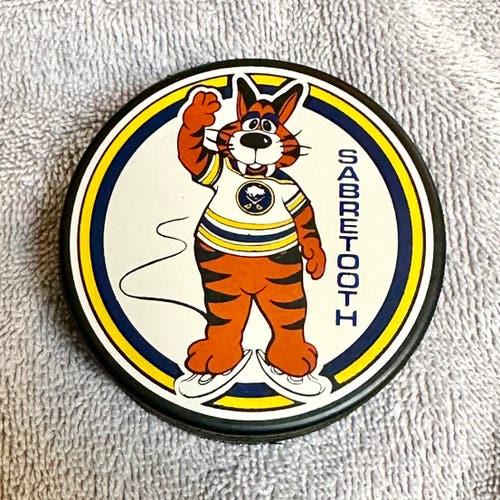 Vintage Buffalo Sabres Sabretooth Mascot NHL Hockey Puck