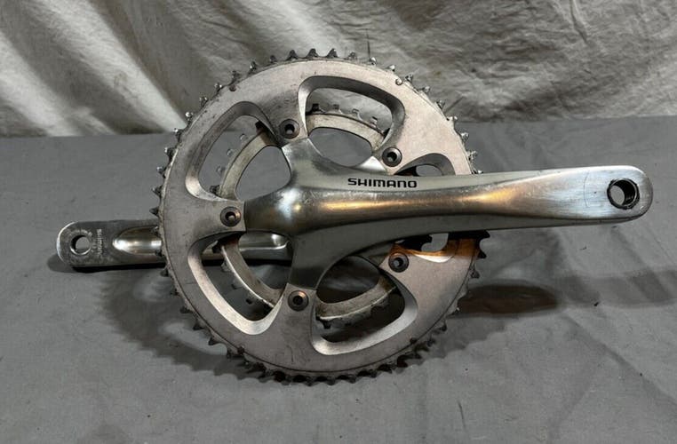Shimano FC-R600 172.5mm 50/34 Silver Aluminum Road Bike Double Crankset