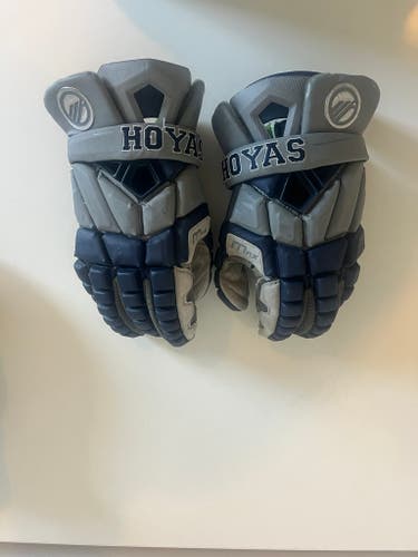 Game Used Georgetown Maverik Max Lacrosse Gloves 13"