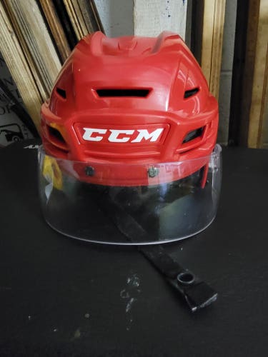 Used Large CCM Tacks 710 Helmet + CCM visor