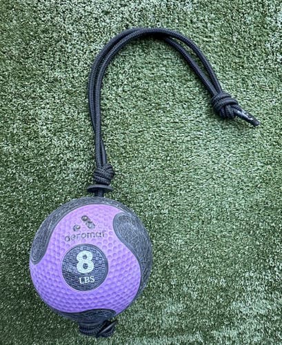 8 Lb Aeromat Tornado Ball With Rope (Purple) Elite Power Medicine Ball Weight