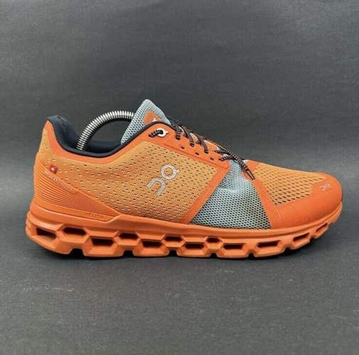 ON Running Cloudstratus Training Road Running Shoes Orange Silver Cloud Men’s 9