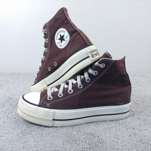 Converse All Star Chuck Taylor Womens 7.5 Shoes Platform Lift Brown Sneakers