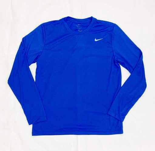 Nike Men's L Royal Blue Legend Long Sleeve Crew Neck Dri-FIT Tee Shirt DV7298