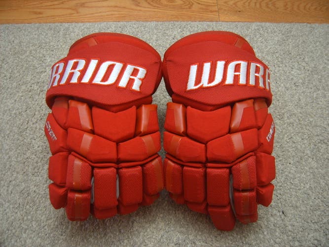 Hockey Gloves-Excellent Like New Pro Stock Warrior Covert Pro Plus Gloves 13" Red Wings Hurricanes