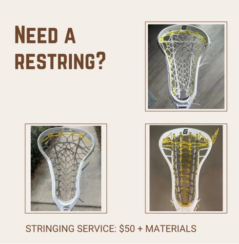 Women’s Lacrosse Custom Stringing Service - Message me!
