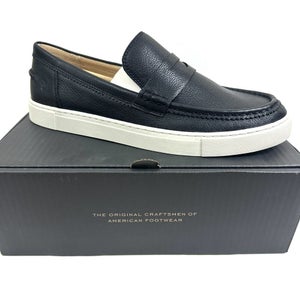 NIB Frye Ivy Black White Penny Loafer Slip On Leather Womens Size 11 M