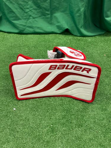 Red Used Junior Bauer Reactor 2000 Goalie Gloves & Blockers Regular