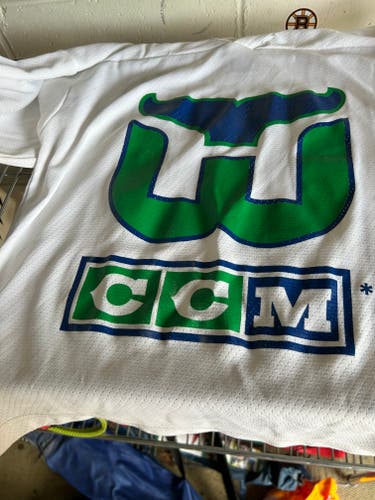 White Whalers Used Large/Extra Large Boys CCM Jersey