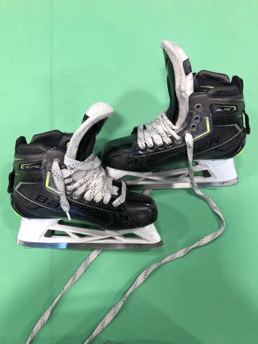 Used Intermediate Bauer Elite Hockey Goalie Skates (Fit 1) - Size: 6