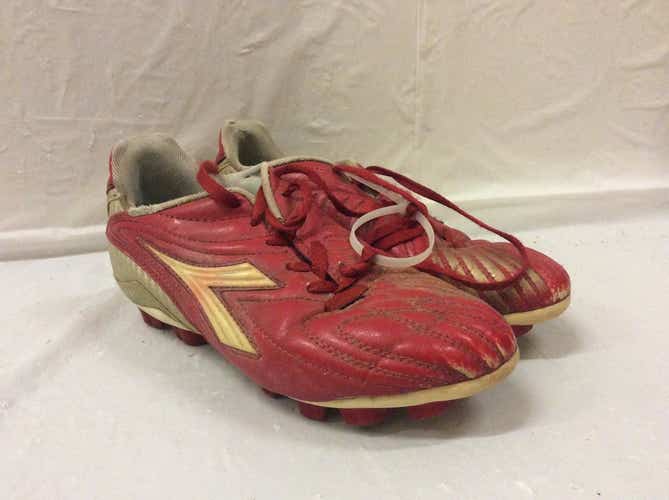 Used Diadora Red Soccer Cleat Sz 2.5