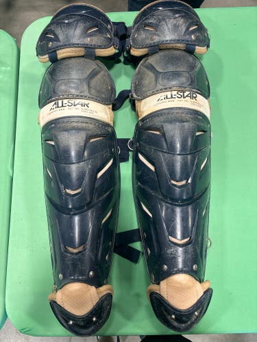 Gray Used Adult All Star System 7 Catcher's Leg Guards