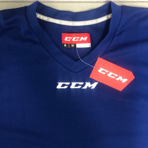NEW CCM XL blue practice jersey