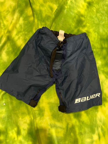 Blue Used Senior Small Bauer Hockey Pants