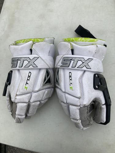Used STX Cell V Goalie Lacrosse Gloves