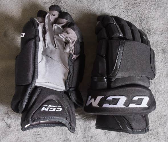 Black CCM HG12 Pro Stock Hockey Gloves, 14" - 2022 NHL All-Star Game