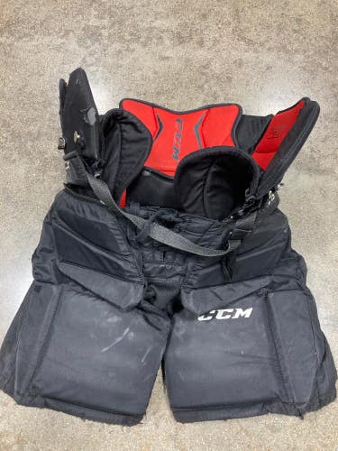 Used Black Junior Large CCM E1.5 Hockey Goalie Pants