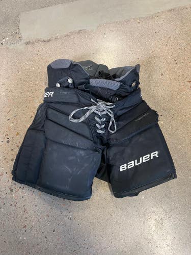 Black Used Intermediate Small Bauer Elite Hockey Goalie Pants