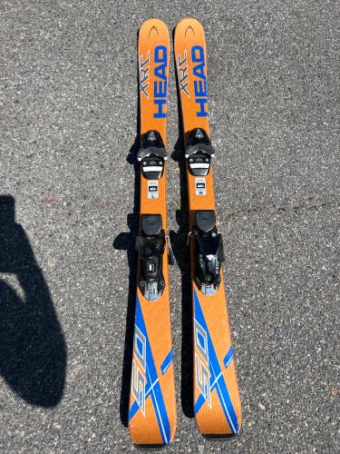 Used Kid's HEAD XRC X50 117 cm Skis With Bindings