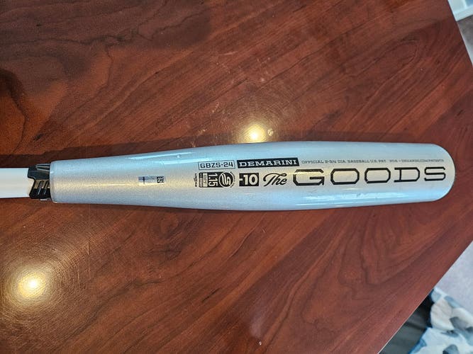 Used 2024 DeMarini The Goods USSSA Certified Bat (-10) Alloy 19 oz 29"