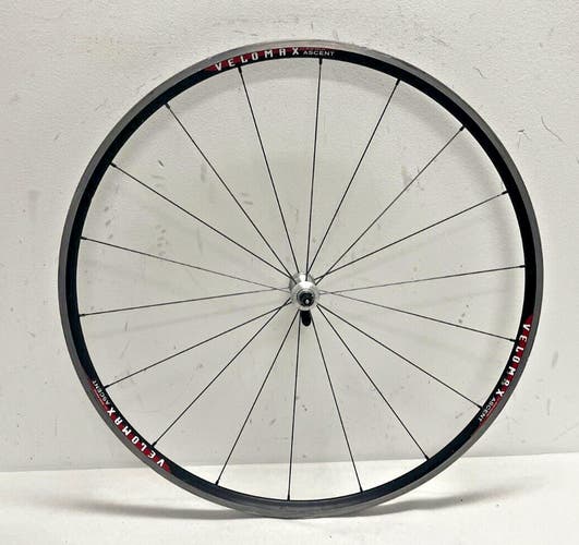 Velomax Ascent 18-Spoke Lightweight Black Aluminum 700C Road Bike Front Wheel