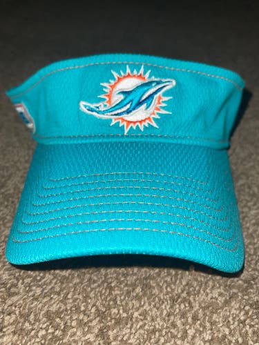New Era NFL 100 Miami Dolphins Visor Cap Hat Football Used Pre Owned One Size MN