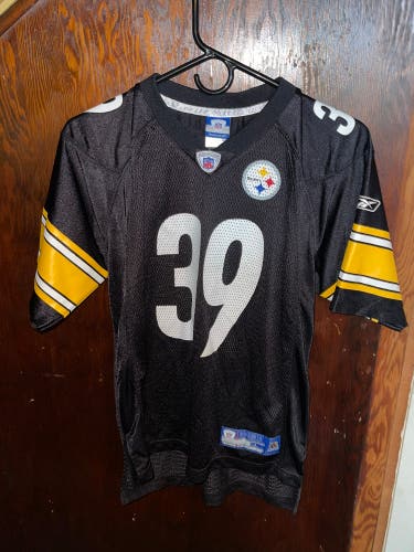 Reebok NFL Pittsburgh Steelers Willie Parker Football Jersey Youth Size Large Used.