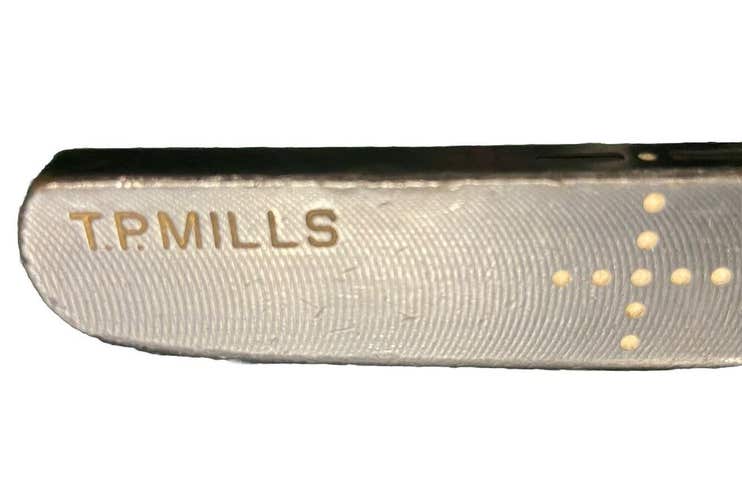 Spalding T.P. Mills Classic Milled Registered 3273 Putter Steel 34" W/Label RH