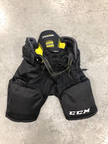 Black Used Junior Medium CCM Super Tacks Hockey Pants