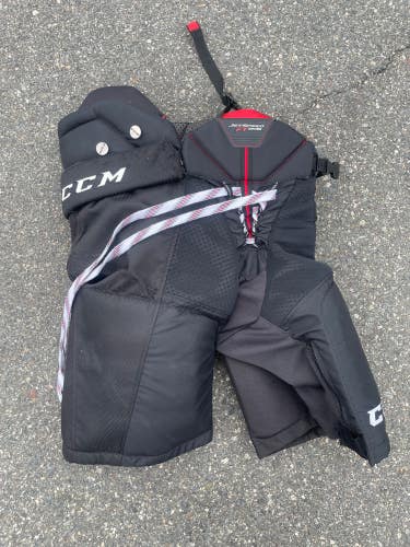Black Used Junior Medium CCM JetSpeed FT390 Hockey Pants