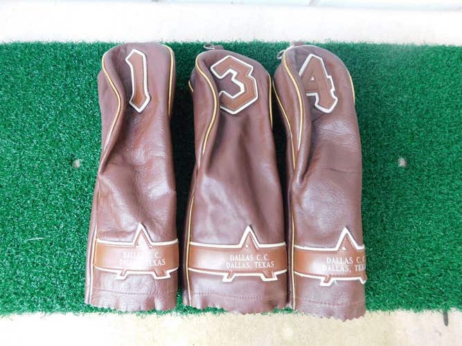 Vintage Leather FLYNN Driver, Fairway Headcovers - Dallas Country Club