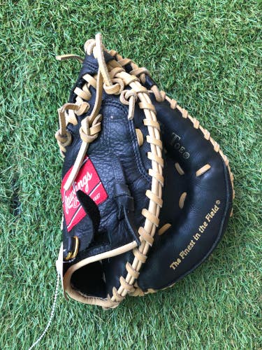Black Used Kid Pitch (9YO-13YO) Rawlings Highlight Series Right Hand Throw Catcher's Baseball Glove