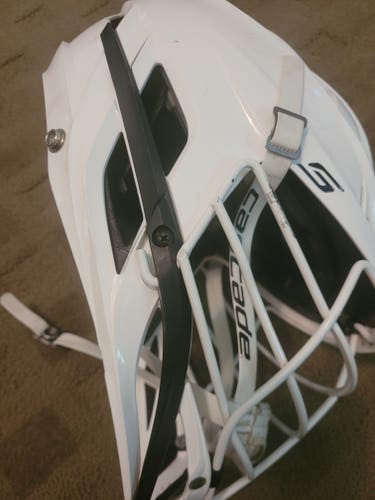 Cascade S Lacrosse Helmet - white shell white cage