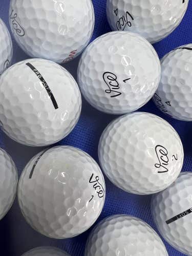12 White Vice Pro Soft Near Mint AAAA Used Golf Balls