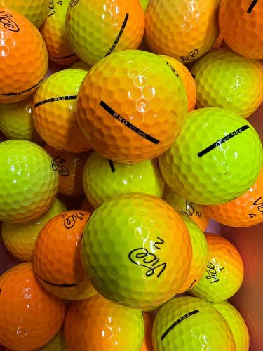 12 Vice Pro Plus Shade Yellow and Orange Near Mint AAAA Used Golf Balls