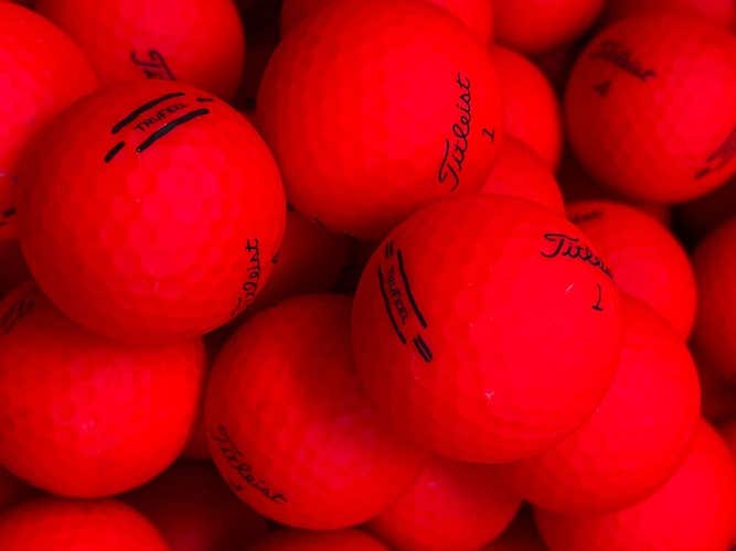12 Red Titleist TruFeel  Premium AAA Used Golf Balls