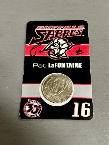 BUFFALO SABRES PAT LaFONTAINE COIN AUTOGRAPH - 30th Anniversary Set
